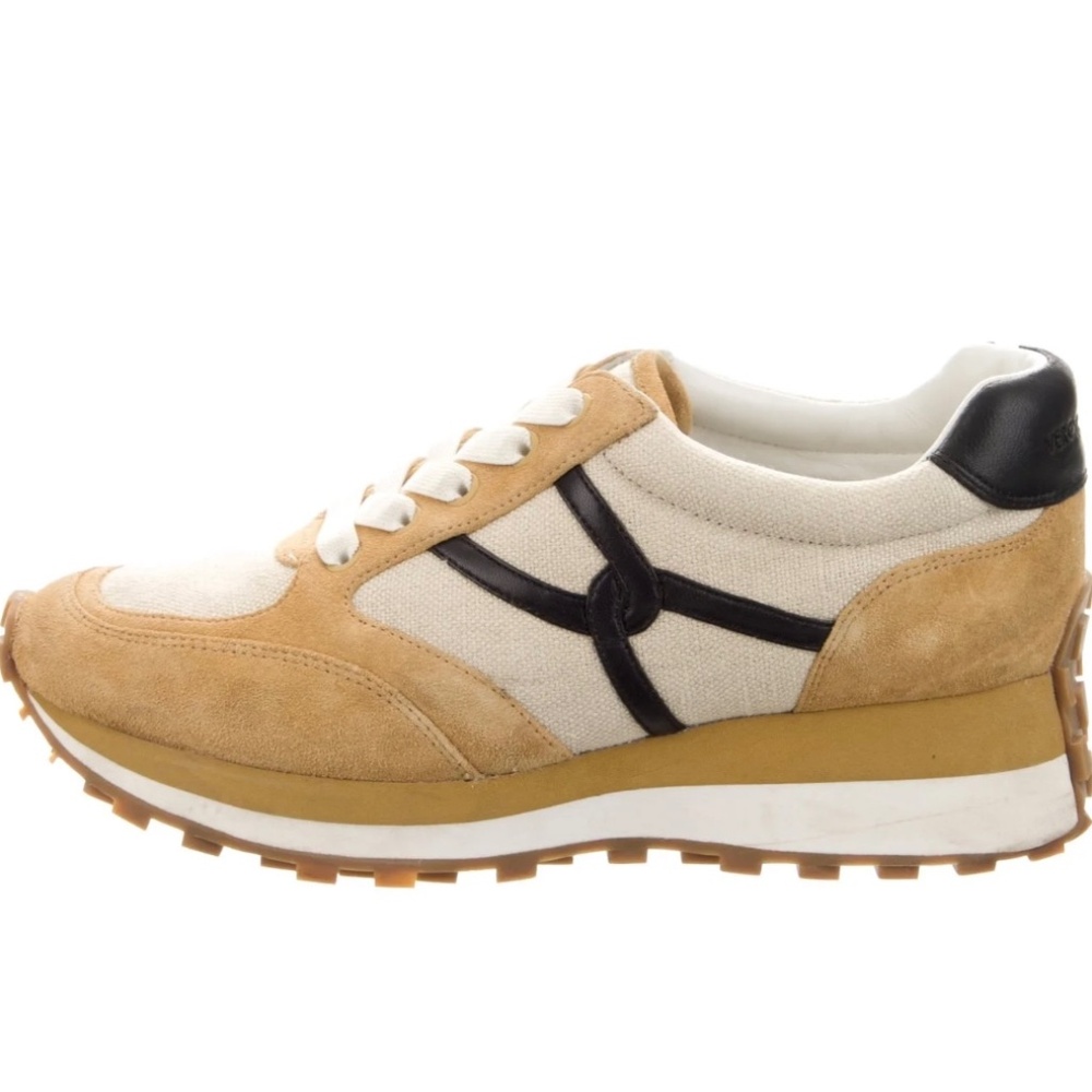 Veronica Beard Valentina Slip-on Sneaker Camel Black EUC Women's 10 $295